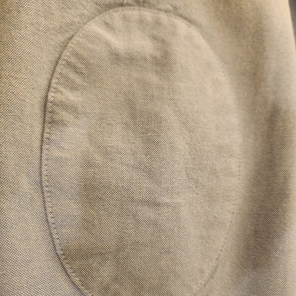 Light Blue Men's H&M 100% Cotton Blazer with Elbow Patches Size 44R Excellent - Picture 2 of 16